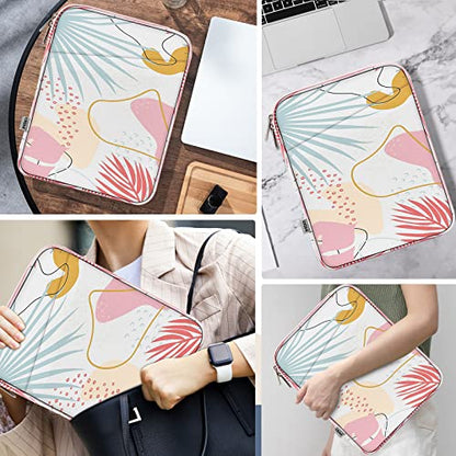 MoKo 9-11 Inch Tablet Sleeve Bag Carrying Case with Accessory Pocket | Fits iPad Air 11-inch M4, iPad Pro 11-inch M5, iPad A16 11-inch, iPad 10/9/8/7th and Tab S9/S8 11-inch, Tropical Leaf - color: Tropical Leaf, size: 9-11 Inch