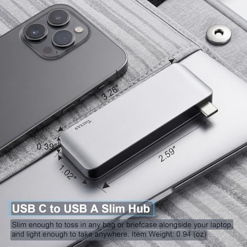USB C Hub, 4-Port USB 3.0 Hub USB C to USB Adapter for MacBook Pro/Air | USB C to USB, 4 Ports, USB 3.0 Speed - color: Silvery(4*USB)