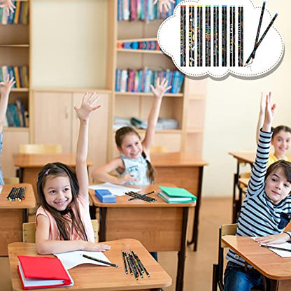 Pasimy 120 Pieces Bulk Inspirational Pencils Colorful Cute Motivational Pencil with Eraser Wood Fun Positive Pencils with Inspiring Words Sayings for Students Classrooms Favors Back to School