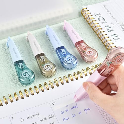 Temiary 8 Pcs Correction Tape Pens, Aesthetic for Instant Correction, Easy to Use, Pen Shaped Applicator for Office School Supplies, 1/5 Inch x 236 Inches