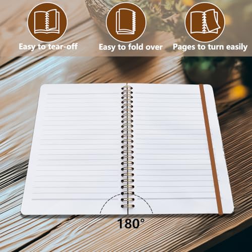 2Pcs Spiral Notebook, Bees College Ruled Spiral Notebook, Multi Subject Notebooks, 120 Ruled Pages Hardcover Journals for Writing Travel Business Office, Cute Notebooks for Women