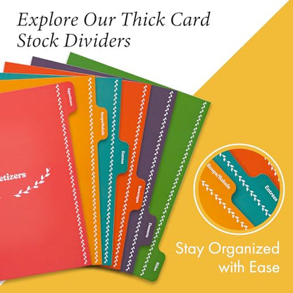 Jot & Mark 8.5"" x 9.5"" 3 Ring Recipe Binder with 50 Matching 4x6 inch | 50 Recipe Cards + 25 Sleeve Protectors + 5 Full-Page Sleeves + 6 Tabs | 8.5x9.5 | Peach Dream - color: Peach Dream, size: 8.5" x 9.5"