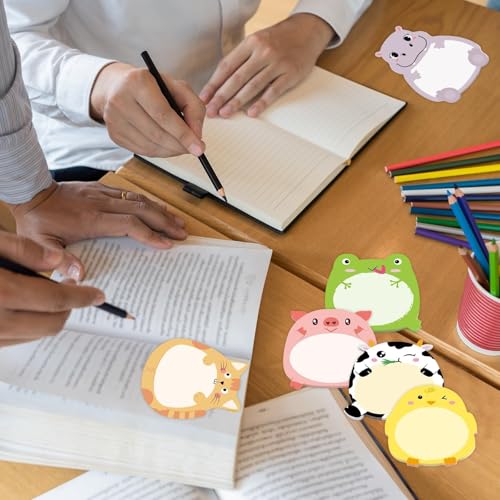 Fancy Land 24 Pads Cute Sticky Notes Cartoon Animal Pattern Sticky Notes for Teachers Classrooms 720 Sheets Memo Pads Teacher Appreciation Gift Home Office Supplies Cute - style: Cute