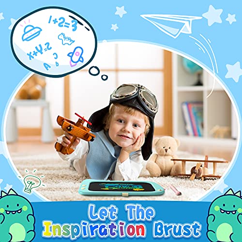 ORSEN 8.5 Inch Doodle Board Drawing Tablet - Dinosaur Toy Gift for Kids 3-7 Years Old - color: 8.5inch-blue