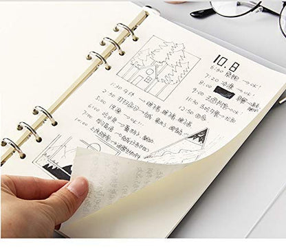 Harphia A5 Planner Paper Refills, 100gsm Thicker Blank Paper for Filofax, 6 Ring Binder - color: Blank Paper, size: A5