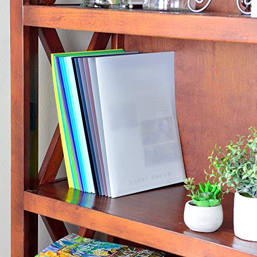 Youngever 6 Pack Heavy Duty Plastic Two Pocket Folders, Heavy Duty Plastic 2 Pocket Folder (Midnight Slate) - color: Midnight Slate