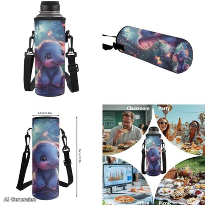 Cute Elephant Backpack for Girls Boys Kids Backpack with Lunch Box Water Bottle Pouch and Soft Pencil Case Elementary Middle High School Lightweight Waterproof Large Capacity Bookbag - color: Cute Elephant