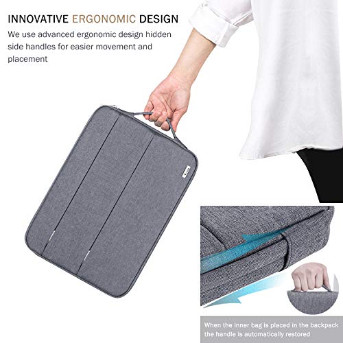 Voova 15.6 16 Inch Laptop Sleeve Case Compatible with MacBook Pro 16 M1/M2/M3/M4 Max 2019-2025, 15.6-16” Hp Lenovo Acer Asus, Waterproof Slim Computer Bag Cover with Handle, Grey - color: Grey, size: 15.6-16 Inch