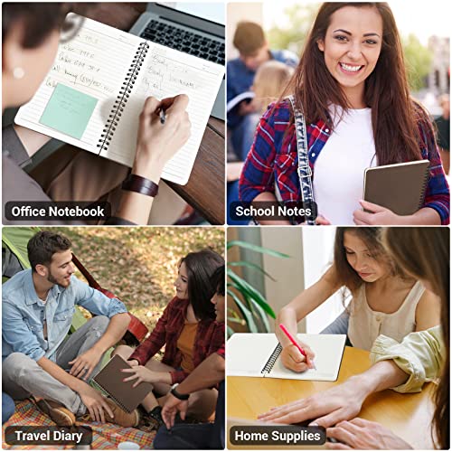 EUSOAR Hardcover Spiral Lined Notebook, A5 1pack 5.5"X8.3" 160 Pages College Ruled Travel Writing Notebooks Journal, Memo Notepad Sketchbook, Students Office Business Subject Diary Book Journal - color: Coffee, size: 1 Pack