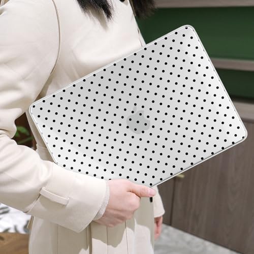 MEEgoodo 4-in-1 Printed Case for MacBook Neo 13 inch 2026 Release Model A3404, Laptop Hard Shell Cases with Keyboard Skin & Screen Protector & Webcam Covers, Poka Dot Black - color: Poka Dot Black