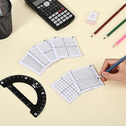 Mr. Pen- Graph Sticky Notes, 3x3 Inch, 6 Pads, 50 Sheets/Pad, 300 Sheets | 6 Grid Designs, White, Square Graph Paper Notes, Grid Sticky Note Pads for Math, Study, Journals, Planners - color: White