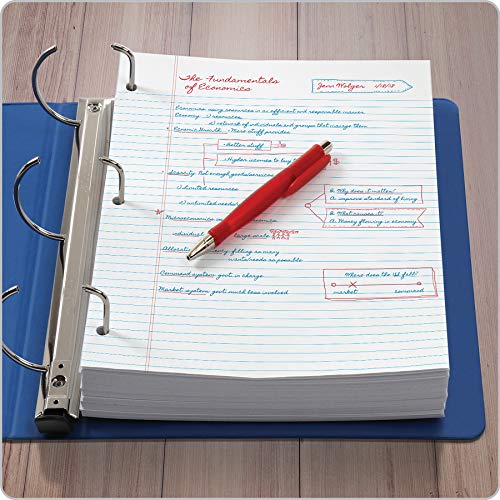 Oxford Filler Paper, 8 x 10-1/2 Inch Wide Ruled Paper, 3 Hole Punch, Loose Leaf Notebook Paper for 3 Ring Binders, 500 sheets (62330), white - size: Pack of 500