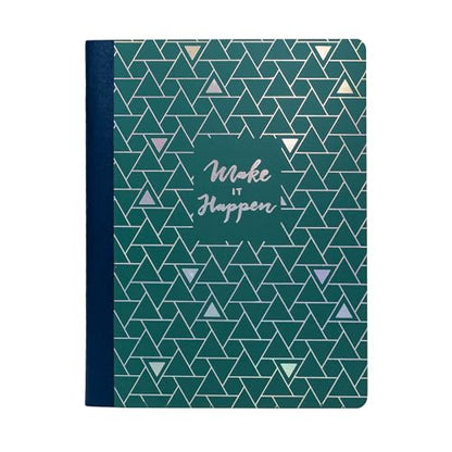 Pukka Pad, Composition Notebooks - 3 Pack of Journals Featuring 140 Pages of College Ruled 80GSM Paper with Sturdy Cover Stock - 9.75 x 7.5in - Green - Glee - color: Glee-Green, size: 3 Pack