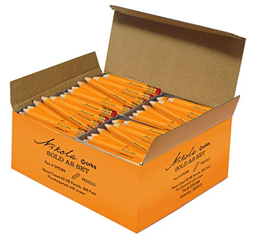 Mini Golf Pencils with Erasers, 384-Count, #2 HB Bulk - size: 384 Count (Pack of 1), style: Golf Pencils With Erasers