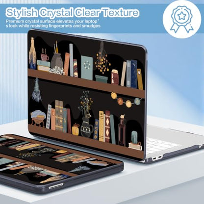 Teryeefi for MacBook Neo Case 13 inch 2026 Release Model A3404,with A18 Pro Chip, Hard Shell Cover with Keyboard Cover, Screen Protector, Old Book Shelves - color: Old Book Shelves