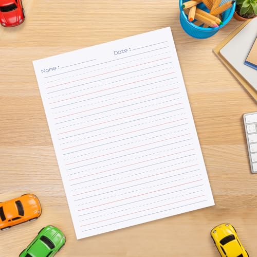 zmybcpack 2 Pack Write Beginner Paper for Kids, 8.5"x11" Handwriting Paper | Kindergarten Writing Paper, Primary Composition Notepad(100 Sheets Each, Double-Sided Printing) - size: 8.5x11"(writing)