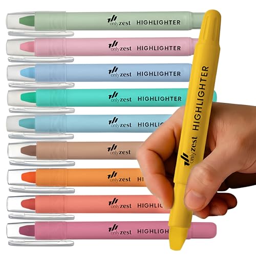 10 Pack Bible Safe Highlighters - Vintage Color, Wax Highlighters | No Bleed, Scripture Markers for Journaling, Study Accessories and School Supplies - color: Vintage