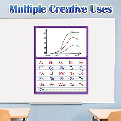 Aizweb Giant Magnetic Draw & Write Paper,Dry Erase Handwriting Lined for Classroom Whiteboard Accessories, Writing Chart Paper Teacher Must Have Homeschool Teaching Supplies,Teacher Essential - style: Draw & Write