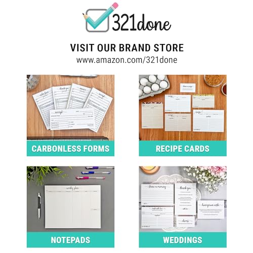 321Done Ruled Note Cards, 5x7 Thick Index Cards - Plain White Card Stock, Notecards & Stationery with Lines for Writing, Stamping - Made in USA, Set of 50 - No Envelopes - size: Large (5 x 7)
