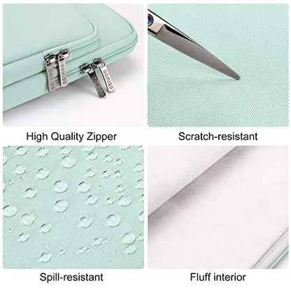DOMISO 14 inch Laptop Case Sleeve Protective Cover Compatible with MacBook Air 15 M4 M3 M2,MacBook Pro,14-15 inch HP Dell ASUS Lenovo Chromebook,Waterproof Computer Bag with Handle,Mint Green - color: Mint Green, size: 14 inch