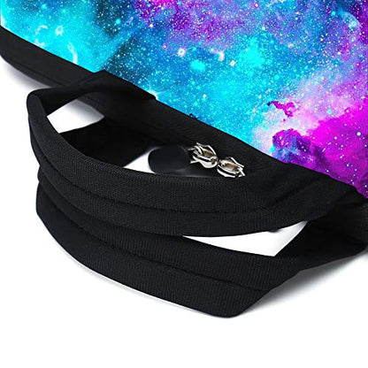 15.6" laptop sleeve chromebook case adjustable shoulder strap with handle accessory pocket (Blue galaxys) - color: Blue Galaxys