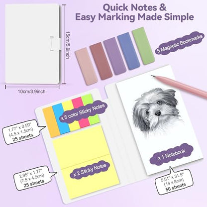 DazSpirit 61PCS Aesthetic College School Supplies Set with Cute Pencil Case | Pastel No Bleed Highlighters, Gel & Erasable Pens, Mechanical Pencils, Refills & Sticky Notes, Complete Stationery Kit - color: Purple