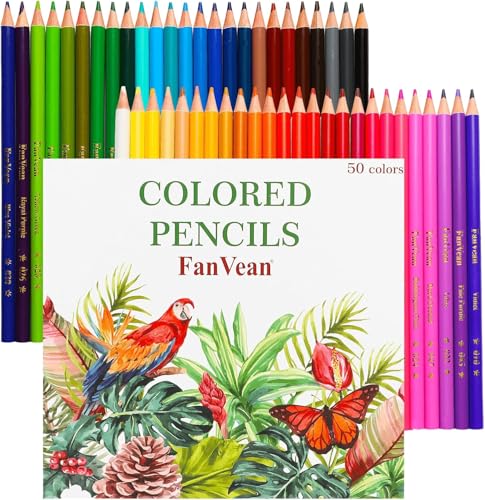 Colored Pencils 50 count Color Pencil for adult Coloring Books Color Pencils Set Ideal for Drawing Blending Shading,Gift for Mothers Adults Beginners - style: 50 colors