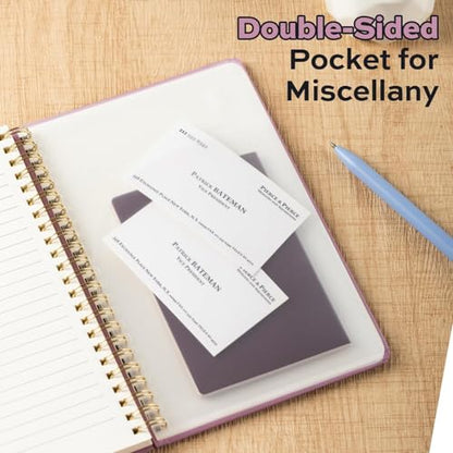 deli 6 Pack Lined Spiral Journal Notebook, 160 Pages, A5 (5.5"x8") Hardcover Writing Notebook, College Ruled Spiral Bound Journal for Women & Men - Perfect for Work, School, Office & Note Taking - color: Beige,Red,Taro Purple,Dark Red,Dark Green,Black, si