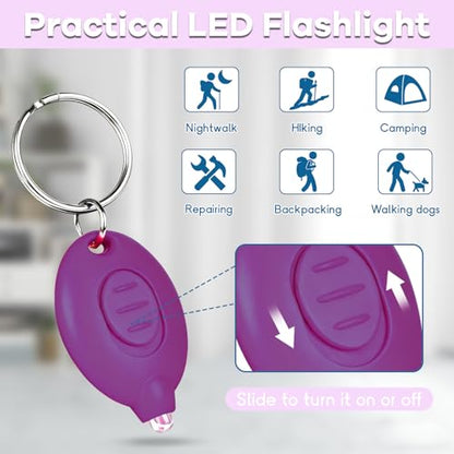 5 Pcs Nurse Accessories Pen Set, Nursing Essentials Include Badge Keychain Clip, Mini Highlighter, Permanent Marker, Ballpoint Pen and LED Keychain Flashlight, purple - color: Purple
