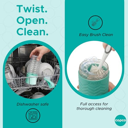 Copco Hydra Water Bottle 20 Oz - Robins Egg Blue, Set of 2 - color: Robins Egg Blue