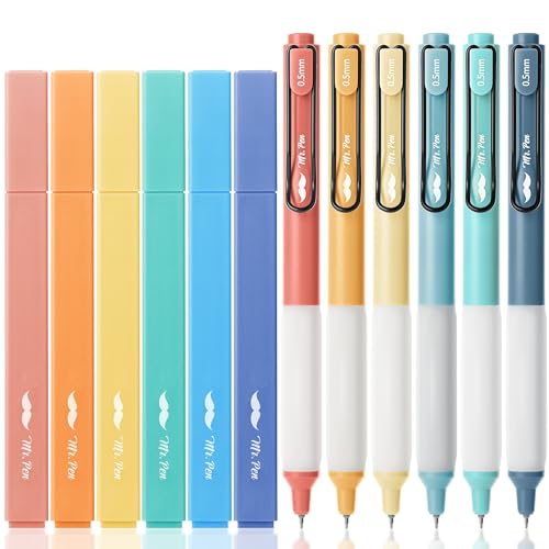Mr. Pen- Aesthetic Highlighters and Gel Pens, 12 Pack | Assorted Colors Bible Highlighters No Bleed, Assorted Ink Gel Pens, Fast Dry and No Smear for Bible Journaling, Planner - color: Sunny Beach, size: 12 Pack