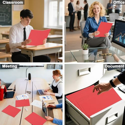 Folders with Pockets, LAYZZ 30 Pack Paper Pocket Folders, 2 Pocket Folders Fits Letter Size Paper, for School Office and Home (Red) - color: Red