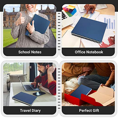 EUSOAR Spiral Notebook Hardcover, 3pcs B5 7.3"x10.2" 5 Subject College Ruled Writing Pad, 100GSM 120Sheets/ 240Pages of Lined Paper, for School, Home Supplies, Office and Business, Royal Blue - color: Royal Blue, size: B5-3Pack