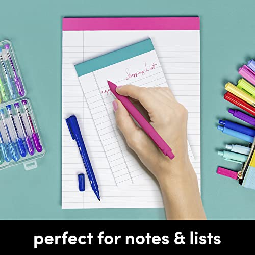 PAPERAGE Lined Legal Pads, (Rainbow), 12 Pack Note Pads, 50 Sheets Each, Wide/Legal Ruled, Note Pads, Paper, 5 inches x 8 inches - color: Rainbow, size: Small (12 Pack)