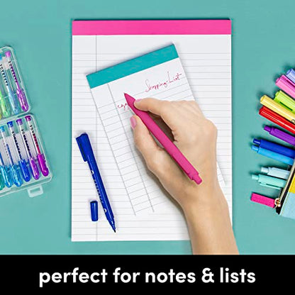 PAPERAGE Lined Legal Pads, (Rainbow), 12 Pack Note Pads, 50 Sheets Each, Wide/Legal Ruled, Note Pads, Paper, 5 inches x 8 inches - color: Rainbow, size: Small (12 Pack)