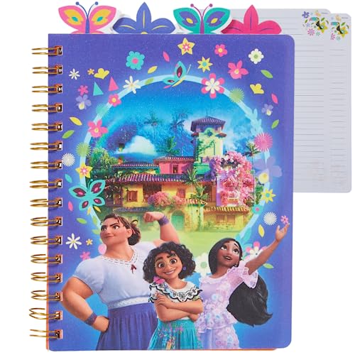 Disney Encanto Tab Journal Notebook, Spiral Bound, 96 Lined Pages, 8 x 7 inches, Purple - style: Encantto
