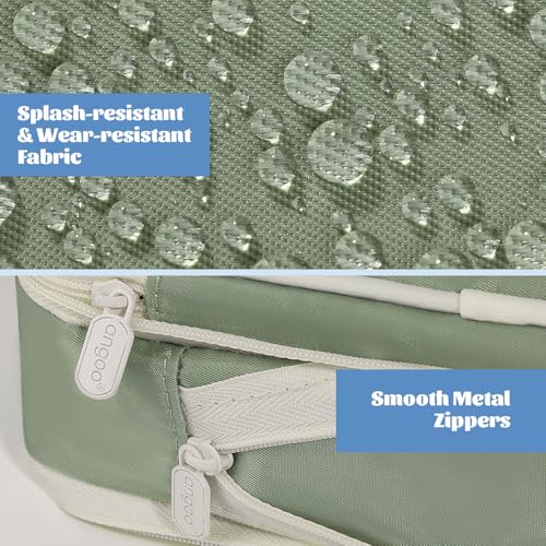 MoKo Large Capacity Pencil Case, Aesthetic Pencil Pouch Bag with Zipper, Cute Pen Case Stationery Organizer Holder for Office/School Supplies, Back to School Gift, Green - color: Green-1 Pen Case