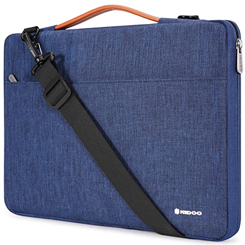 NIDOO 17.3 Inch Laptop Sleeve Bag Notebook Carrying Handbag Computer Case Compatible with 17.3" HP Gaming Pavilion 17 / Lenovo Legion 5 Gen 6 Y540 / Acer Chromebook 317 / Dell Inspiron 17 / G7 17 - color: Blue - Shoulder, size: 17-17.3 inch