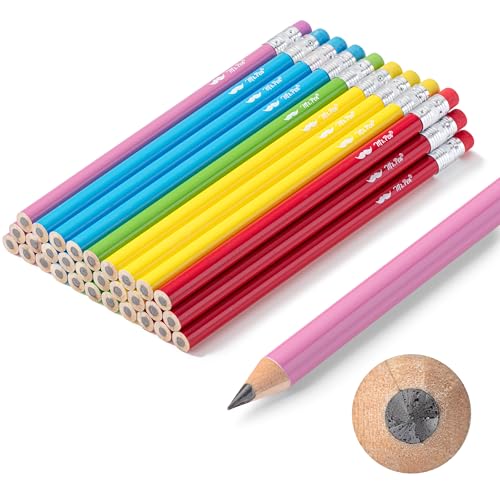 Mr. Pen- Jumbo Pencils, 30 Pack, Colorful Barrels | Smooth Black 2 HB Graphite Cores, Large Preschool Pencils, Smooth Writing Lead for Kindergarten, Kids and School Supplies - color: Bright Barrels, size: 30 pcs
