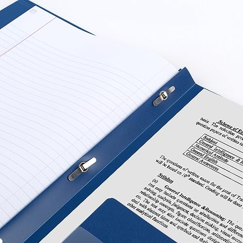 Five Star 2-Pocket Folder, Plastic Folder with Stay-Put Tabs and Prong Fasteners, Holds 8-1/2" x 11" Paper, Pacific Blue (72115) (Pack of 5) - color: Pacific Blue, size: 1 Count (Pack of 5)