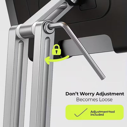 Touch-Screen-Tablet-Computer-Stands -Free Viewing and Ergonomic Angles on Desk, Kitchen, Bed, Obsidian Black - color: Obsidian Black