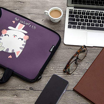 RICHEN 10 inch Messenger Bag Carrying Case Sleeve with Handle Accessory Pocket Fits 7 to 10-Inch Laptops/Notebook/ebooks/Kids Tablet/Pad (7-10.2 inch, Cute Cat) - color: Cute Cat, size: 7-10.2 inch