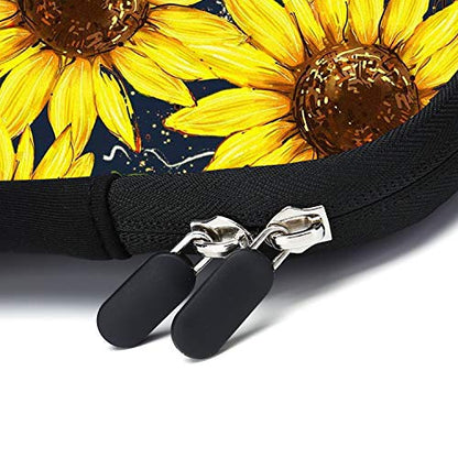 11.6" 12.2 inches Laptop Sleeve Chromebook Case Ultrabook Case Notebook Sleeve Tablet Case Neoprene Handle Sleeve for Men Women, Two Pockets Fit Apple MacBook Air Samsung Acer HP(Sunflowers) - color: sunflowers