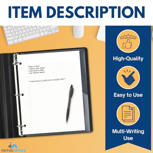 1InTheOffice Filler Paper College Ruled 8.5 x 11, 3-Hole Loose Leaf Binder Paper, Letter Size, (400/Pack)
