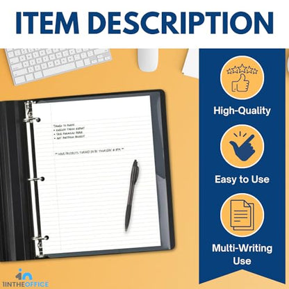 1InTheOffice Filler Paper College Ruled 8.5 x 11, 3-Hole Loose Leaf Binder Paper, Letter Size, (400/Pack)