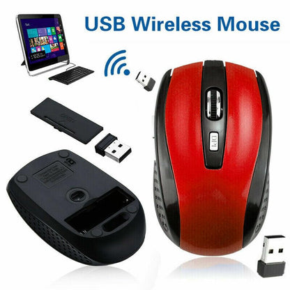 Wireless Mouse - Wireless Mouse for Laptop, 2.4GHz Wireless Mouse with USB Receiver, Ergonomic Mouse with 1600 DPI Optical Resolution, Compatible with Computer & Chromebook - color: Pink