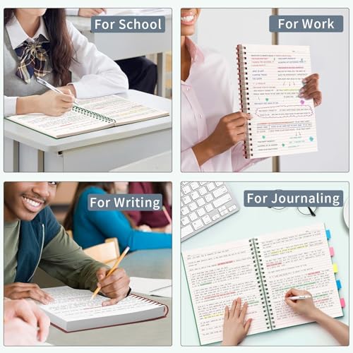 AHGXG Spiral Notebook College Ruled - Spiral Notebook Journal Large B5 7.6" x 10", 300 Pages/150 Sheets, 100GSM Thick Paper, Plastic Hardcover, for Women Men Office School, Black - color: Black, size: B5-Regular