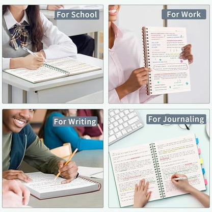 AHGXG Spiral Notebook College Ruled - Spiral Notebook Journal Large B5 7.6" x 10", 300 Pages/150 Sheets, 100GSM Thick Paper, Plastic Hardcover, for Women Men Office School, Black - color: Black, size: B5-Regular