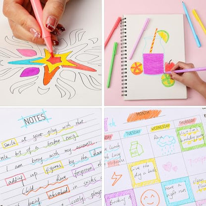 Mr. Pen- Highlighters, 8 Pack, Fine Tip, Pastel Colors, Cute Highlighters