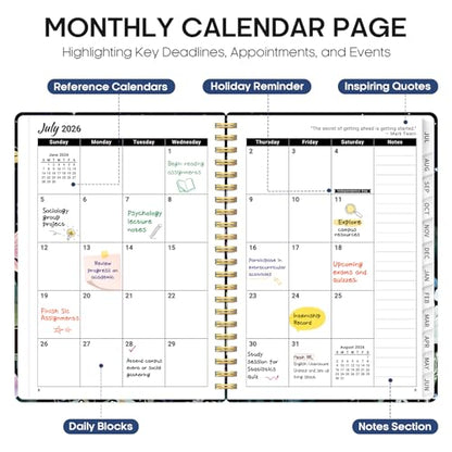 Planner 2026-2027, Academic Year Monthly and Weekly Calendar Planner, Jul 2026 - Jun 2027, Hardcover Teacher Student Planning Agenda book with Tabs, Perfect for School Office Supplies, 8.5" x 11" - Celestial - color: E-Celestial, size: (8.5"x11")a4